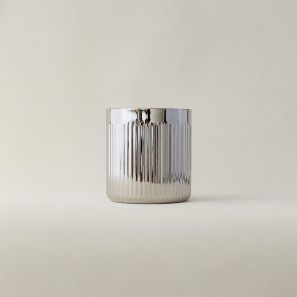 Vertical striped steel cups